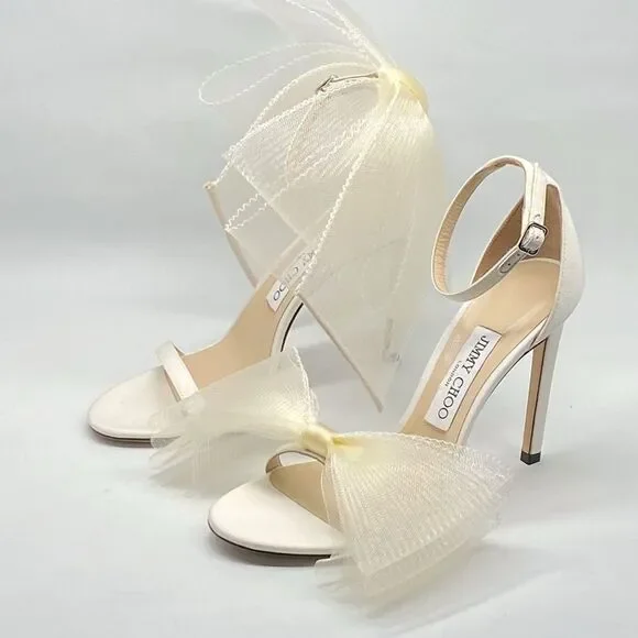Jimmy Choo Aveline bow detail sandals size 37.5